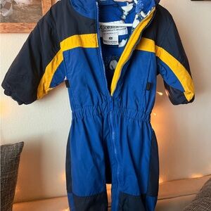 Columbia Blue and Yellow Toddler Snowsuit